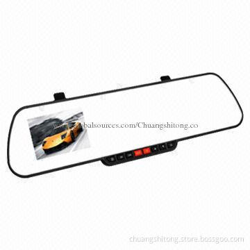 Bluetooth SOS Emergency Function 140 Degrees Viewing Angle Rear-view Car Camera, 500mAh Battery
